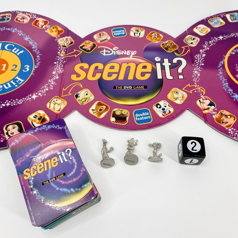 Disney Scene It DVD Board Game Replacement Parts: Game Board, Tokens, Die, Cards